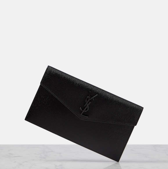 NEW! YSL Saint Laurent UPTOWN POUCH GRAIN DE POUDRE EMBOSSED LEATHER MSRP $725! - Picture 13 of 17